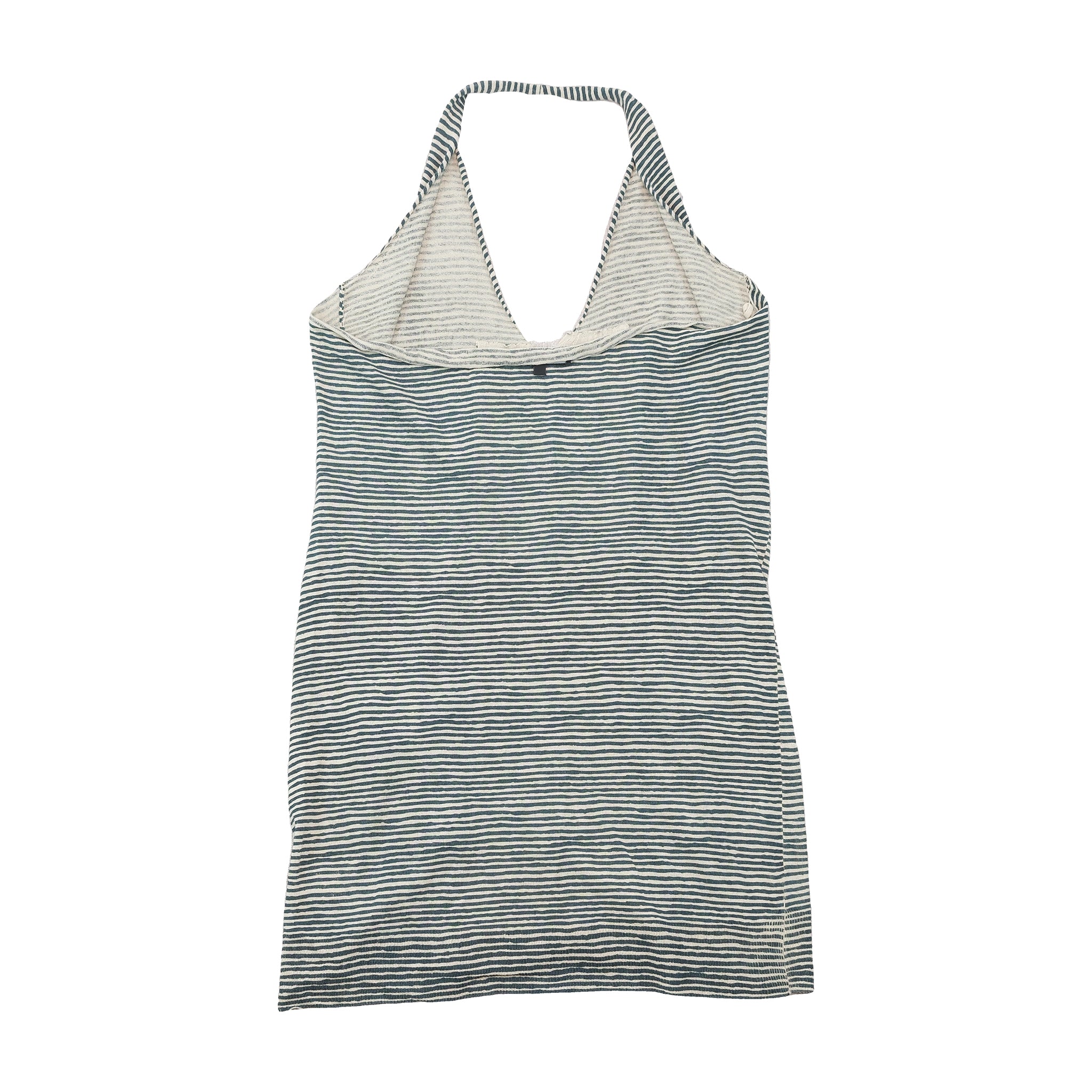 PATRIZIA PEPE Striped V Neck Halter Blouse