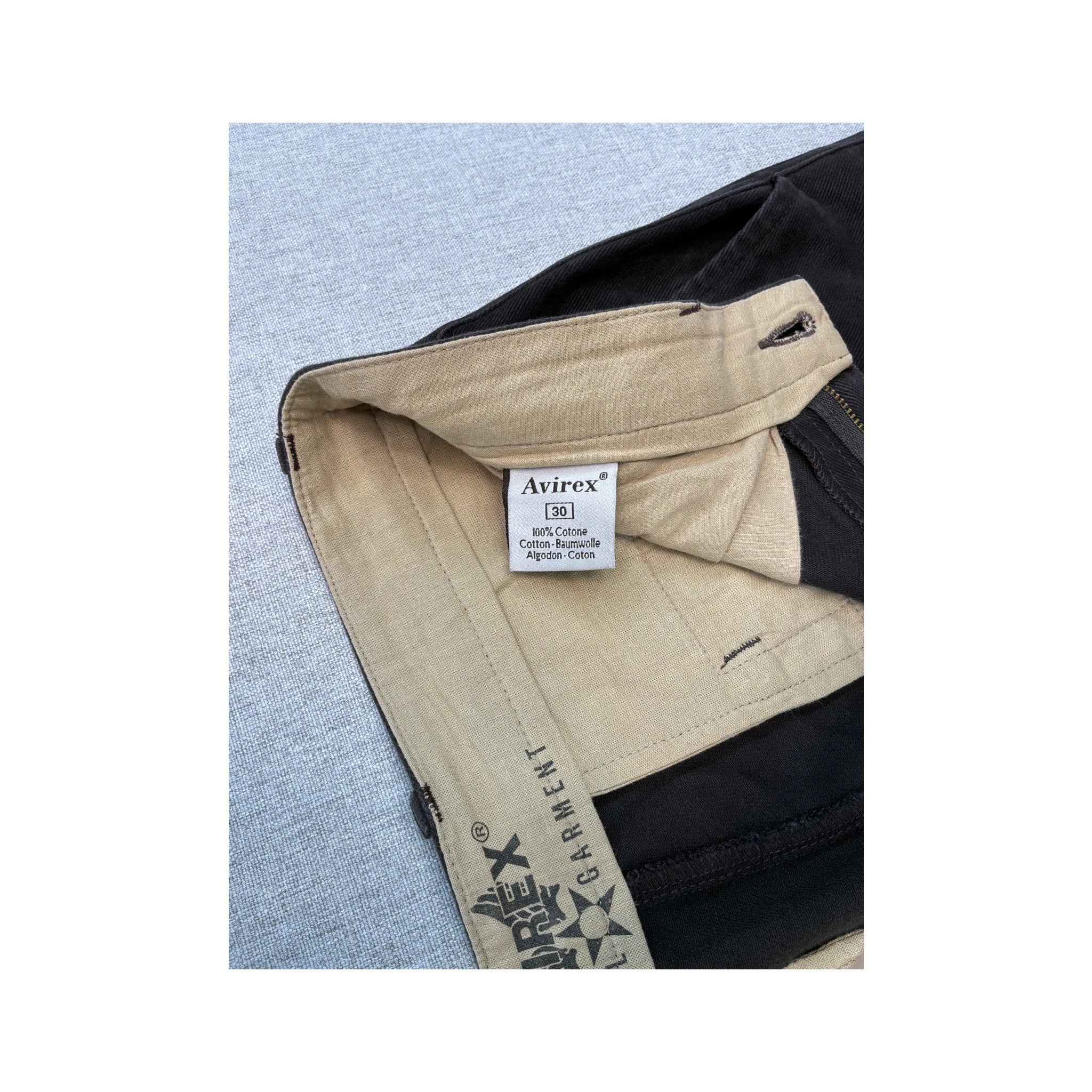 Avirex Vintage Dark Brown Cotton Chinos