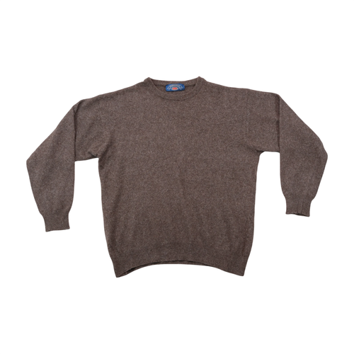 Forestal Brown Wool Crewneck Sweater