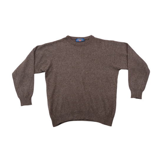 Forestal Brown Wool Crewneck Sweater