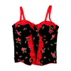 Black Cami Lingerie Top with Roses