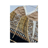 Rinascimento Lace Trim Patchwork Sequin Tank Top