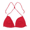 Hand Crocheted Halter Triangle Knit Top