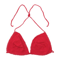 Hand Crocheted Halter Triangle Knit Top