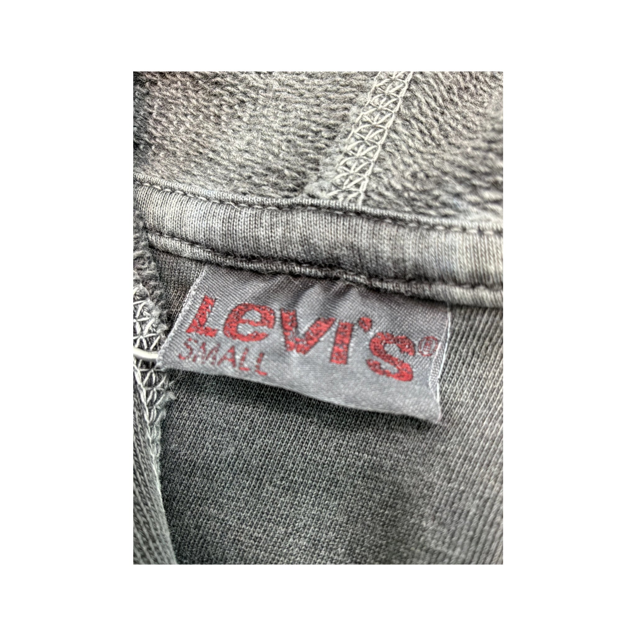 Levi's Washed Gray Zip Up Hooded Fleece