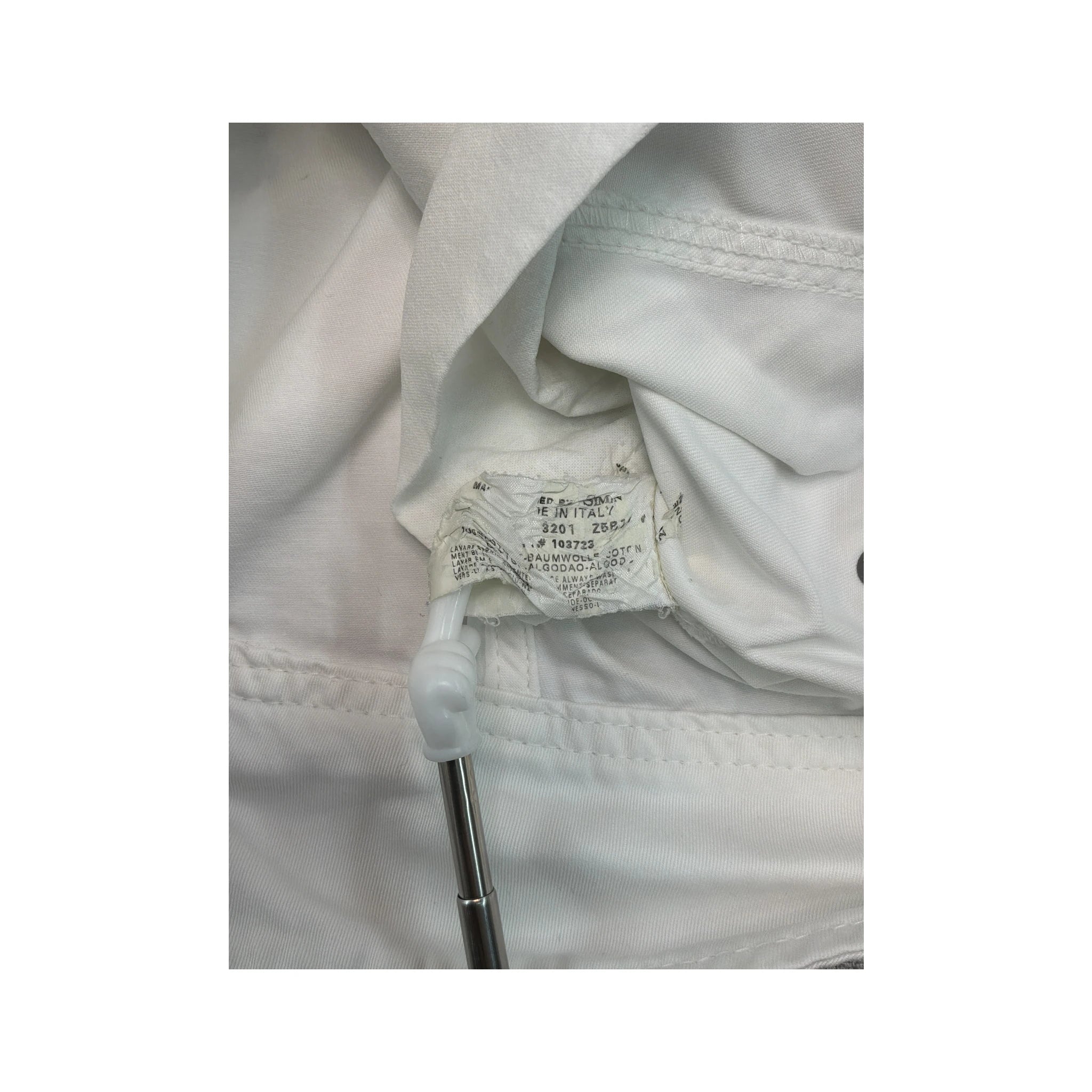 Armani Jeans White Zip Up Utility Jacket