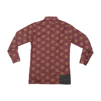 Young Style 2000 Abstract Chain Print Button-Up Shirt