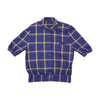 Blue Plaid Short Sleeve Button-Up Shirt