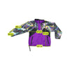 Vintage Abstract Print Purple Pullover Ski Jacket
