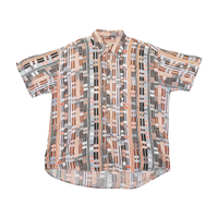 Camisa Harrison & Son vintage em Viscose com estampado geométrico
