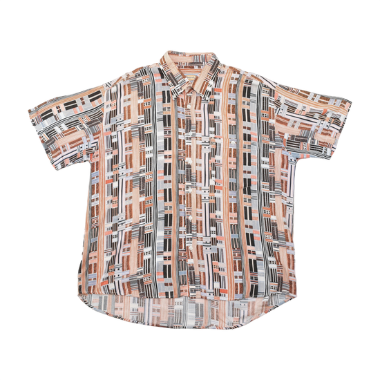 Camisa Harrison & Son vintage em Viscose com estampado geométrico