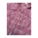 Women’s Pink Gingham Cotton Short-Sleeve Button-Up Shirt with Tie Front
