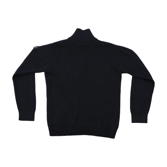 Marina Yachting Virgin 100% Wool Ribbed Quarter Zip Sweater
