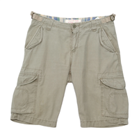 Scotch & Soda Beige Cotton Ripstop Cargo Shorts
