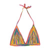 Rainbow Crochet Halter Triangle Top