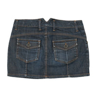 Liu Jo LIU JEANS Stretch Cotton Dark Wash Denim Mini Skirt