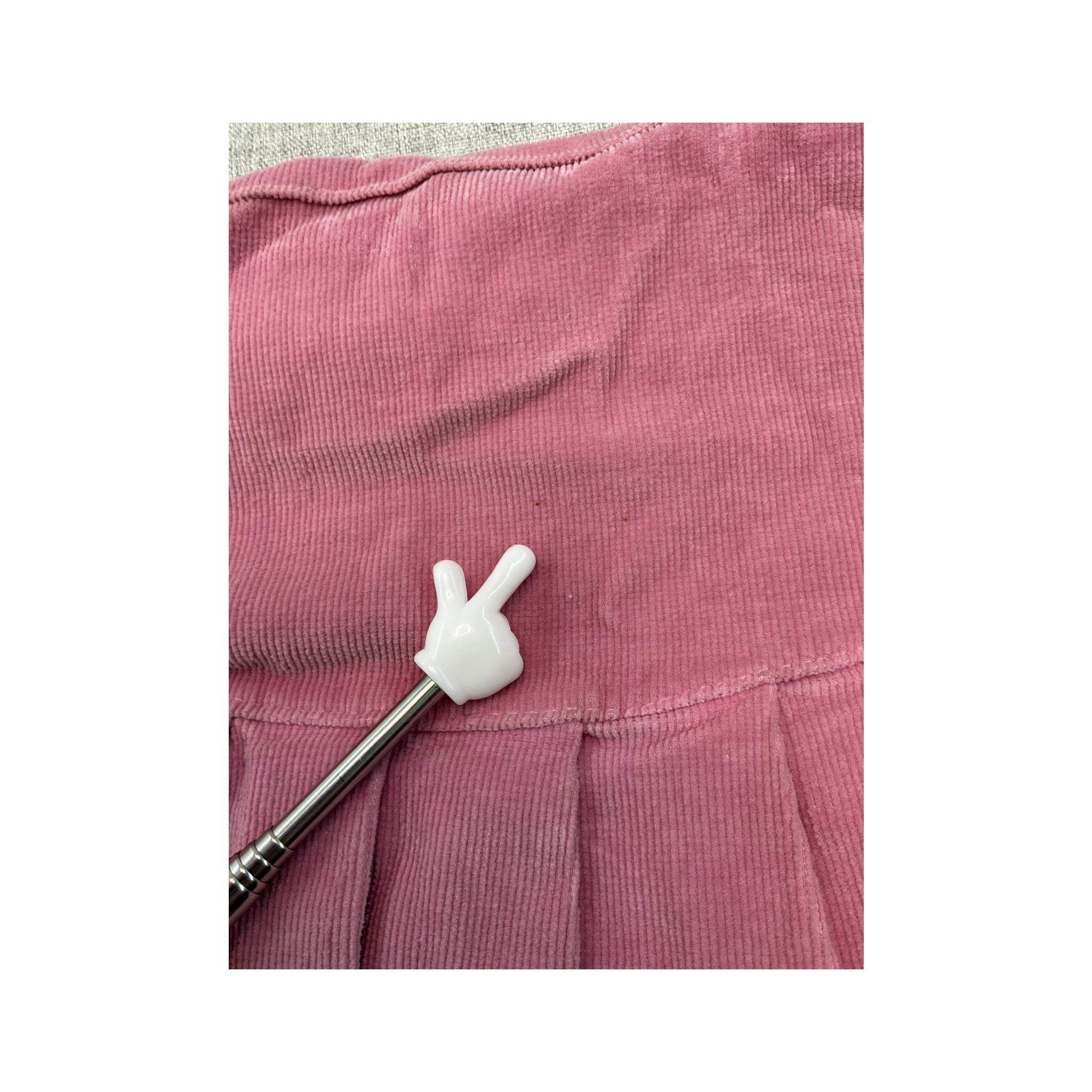 Eiki Pink Pleated Corduroy Skort