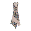 Patrizia Pepe Floral Ruffle Trim Asymmetrical Maxi Dress (silk?)