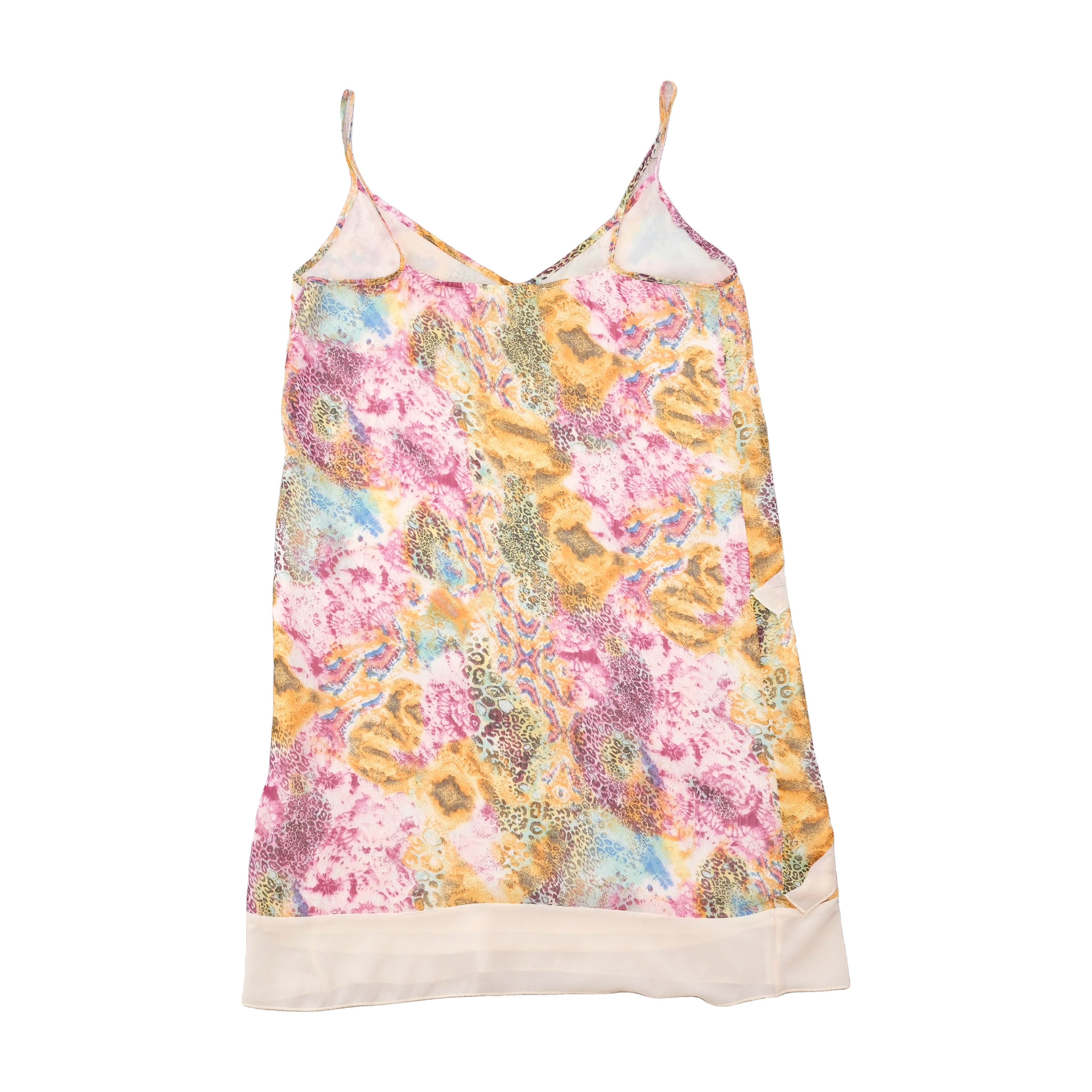 Made in Italy Abstract Animal Print Slip Dress