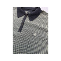 Camisa Armas com Micro Quadrados e gola com Fecho