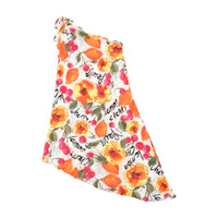 One Shoulder Fruit Floral Mesh Dress