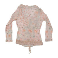 United Colors of Benetton Floral Ruffle Tie Front Blouse