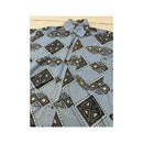 Camisa vintage de Manga curta com estampado geométrico