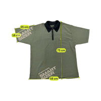 Camisa Armas com Micro Quadrados e gola com Fecho