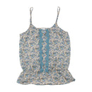 Intimissimi Blue Floral Lace Trim Tank Top