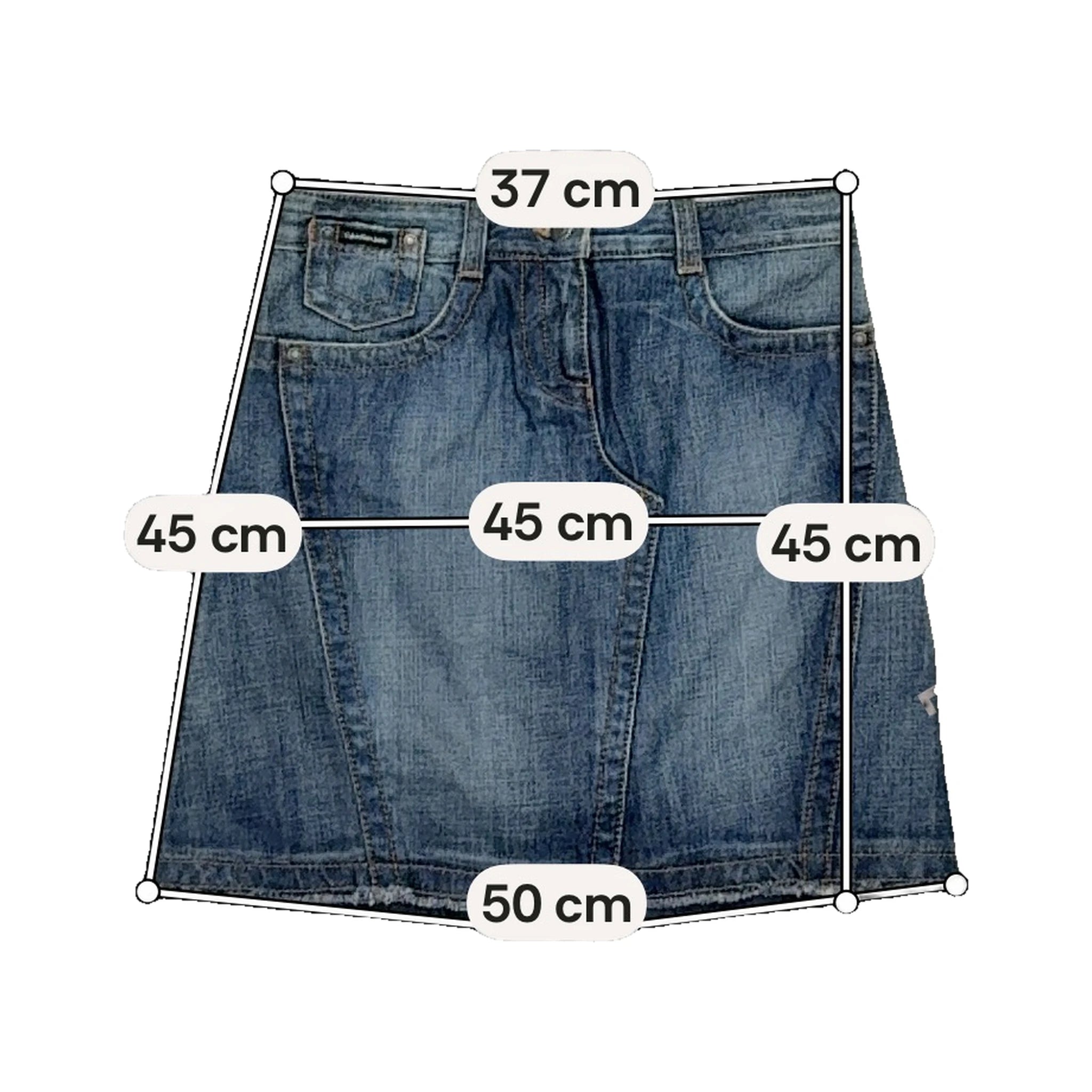 Calvin Klein Jeans Blue Denim Mini Skirt