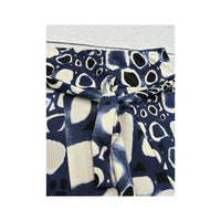 Abstract Print Tie Waist Skirt
