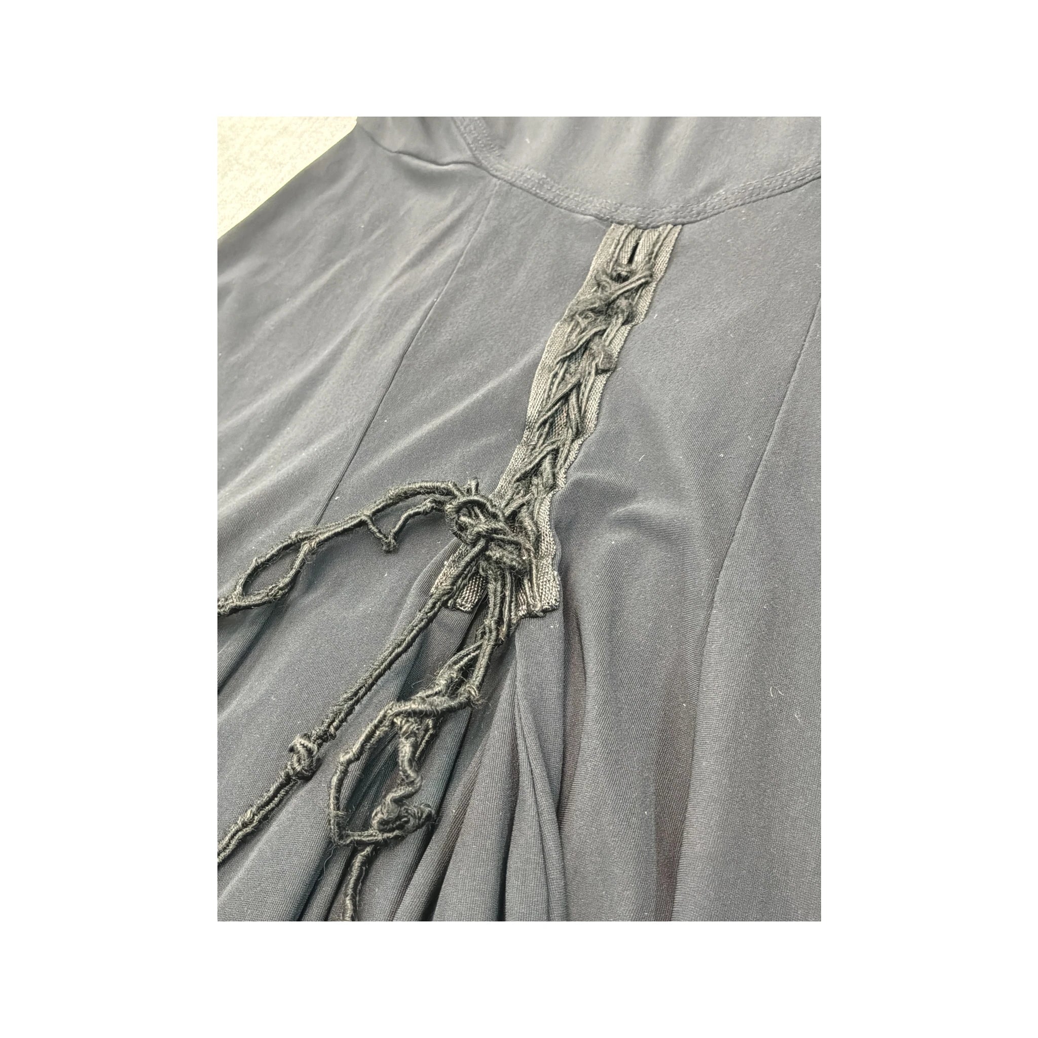 Marithé + François Girbaud Black Corset Back Fit and Flare Dress