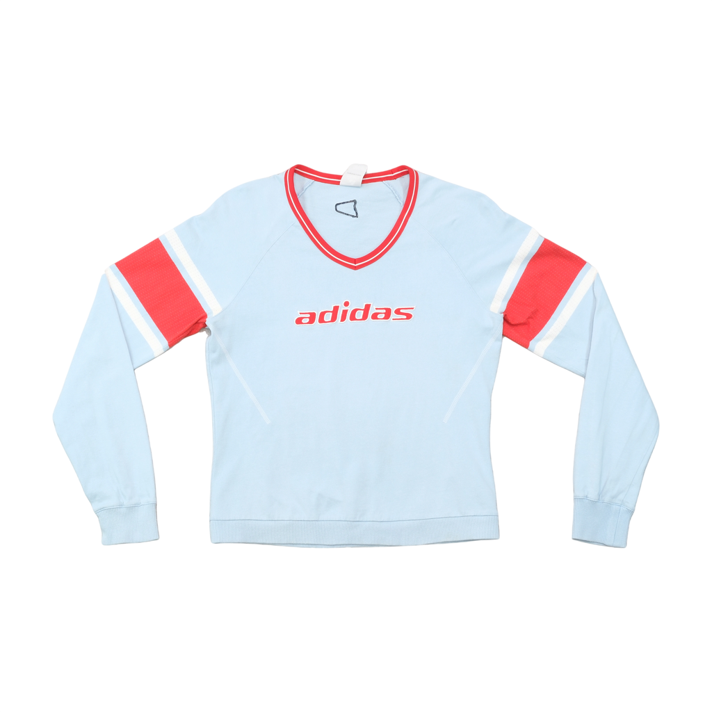 adidas Y2K Logo V-Neck Athletic Sweater