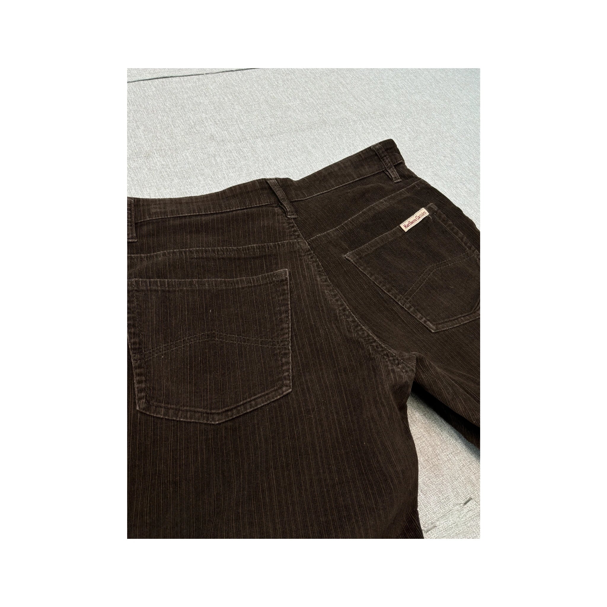 Marlboro Classics Brown Cotton Corduroy Straight Leg Pants