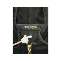 Juicy Couture Black Velour Zip Up Hoodie