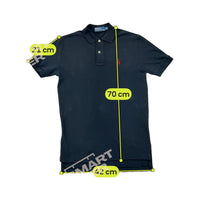 Polo Polo by Ralph Lauren em algodão preto com logótipo do Cavalo