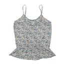 Intimissimi Blue Floral Lace Trim Tank Top