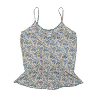 Intimissimi Blue Floral Lace Trim Tank Top