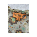 Elin Style Floral Mesh Tie Front Blouse