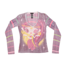 Custo Barcelona Graphic V-Neck Long Sleeve T-shirt
