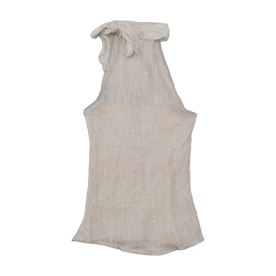 Intimissimi Metallic Silk Blend Halter Tank Top