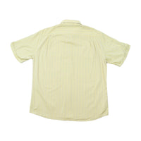 Class Club Uomo Pale Yellow Striped Short Sleeve Shirt
