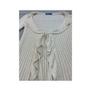 Z.a. sister Rib Knit Tie Front Ruffle Bell Sleeve Cardigan