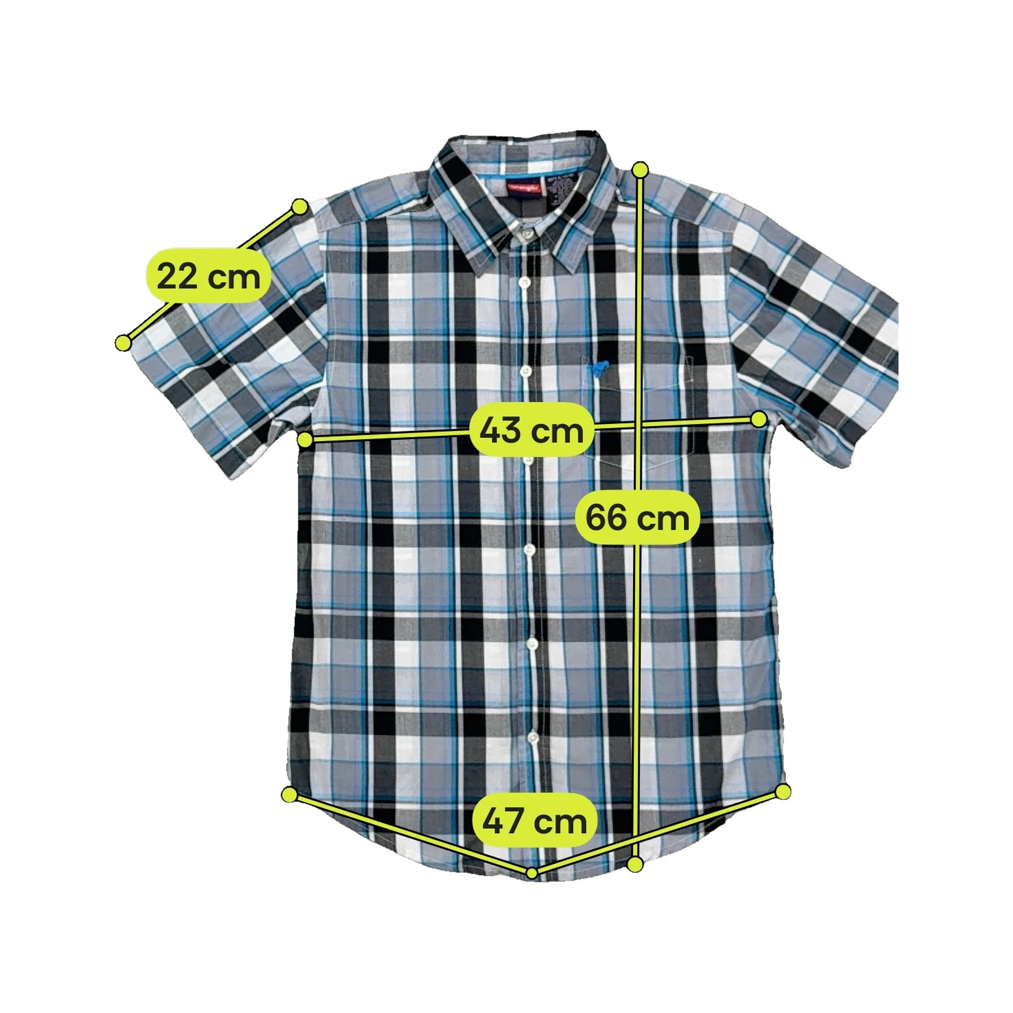 Wrangler Plaid Short Sleeve Button Up Shirt