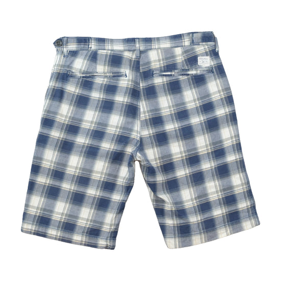 Woolrich Blue Plaid Cotton Short