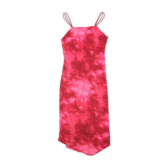 Reds Pink Tie Dye Strappy Midi Dress
