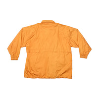Vintage Orange Lightweight Polyester Zip Front Jacket with Point Collar