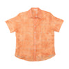 CANNELLA Orange Textured Short Sleeve Button Up Shirt