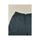 Retro Curved Contrast Piping Athletic Track Shorts