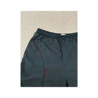 Retro Curved Contrast Piping Athletic Track Shorts